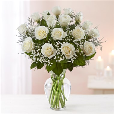 Rose Elegance&trade; Premium Long Stem White Roses